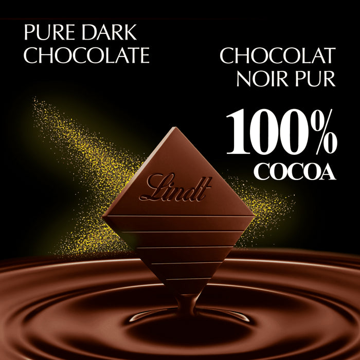 Barre Chocolat noir Lindt EXCELLENCE à 100 % de cacao, 50g