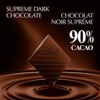 Barre Chocolat noir Lindt EXCELLENCE à 90 % de cacao, 100g