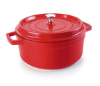 Faitout Rouge Fonte d'Aluminium avec Couvercle 28cm Lacor