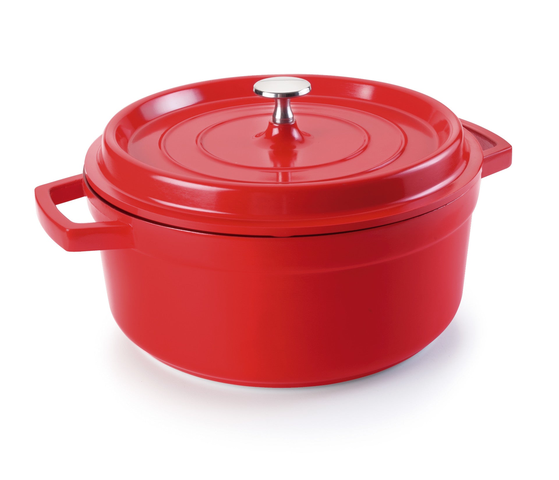 Faitout Rouge Fonte d'Aluminium avec Couvercle 28cm Lacor