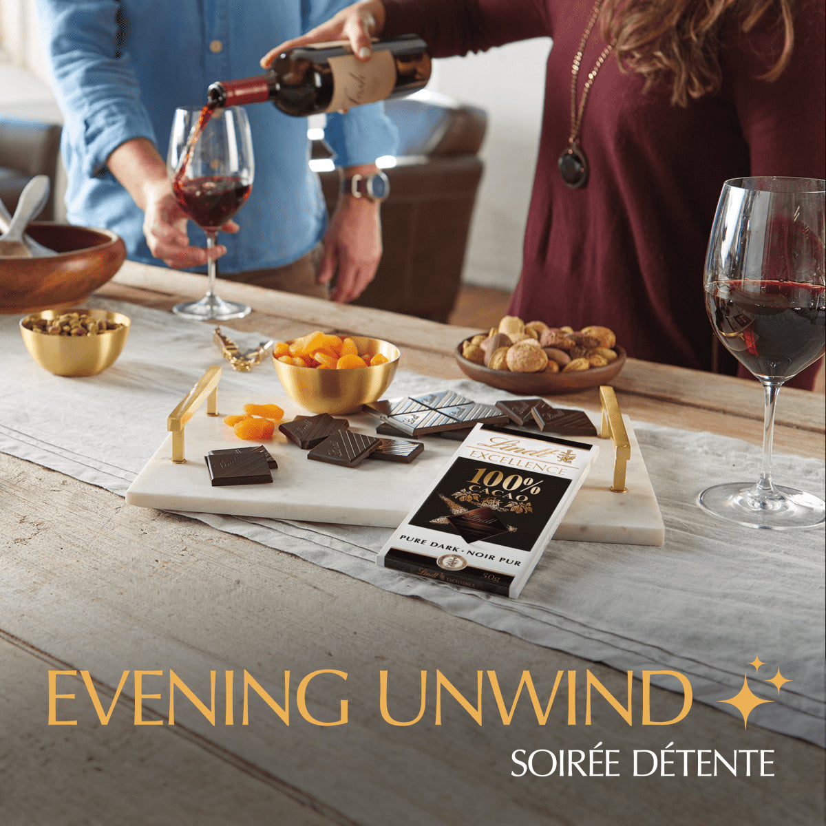 Barre Chocolat noir Lindt EXCELLENCE à 100 % de cacao, 50g