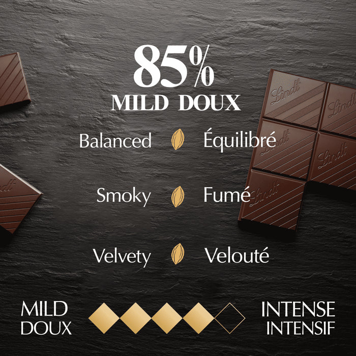 Barre de chocolat noir à 85 % de cacao EXCELLENCE de Lindt, 100 g