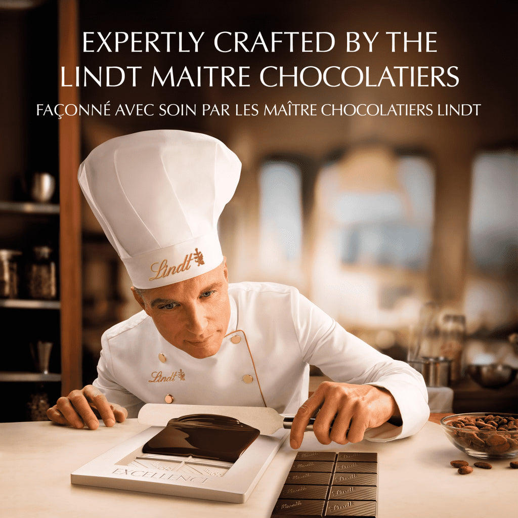 Barre Chocolat noir Lindt EXCELLENCE à 100 % de cacao, 50g