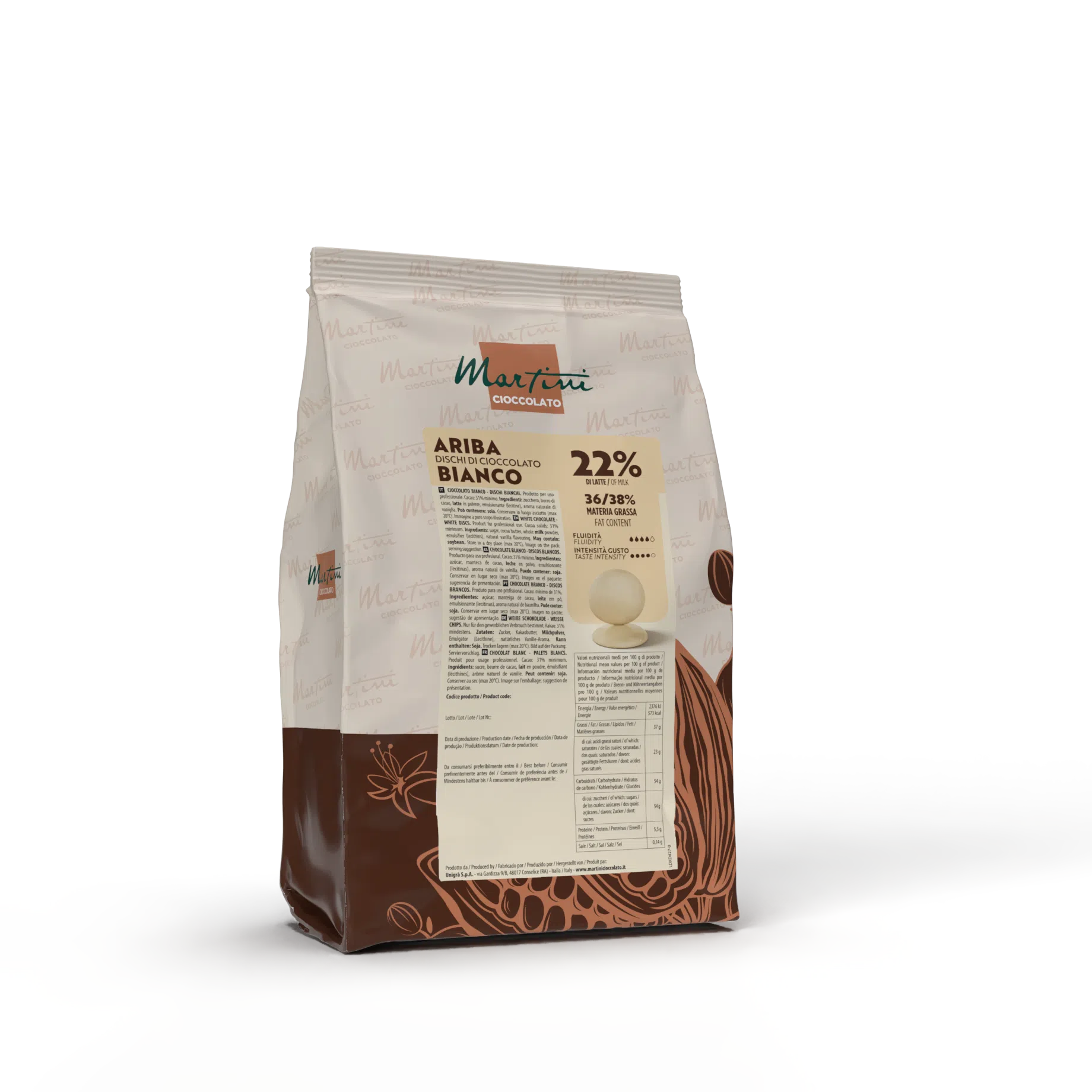 Chocolat Blanc 22% Ariba 5kg – Martini