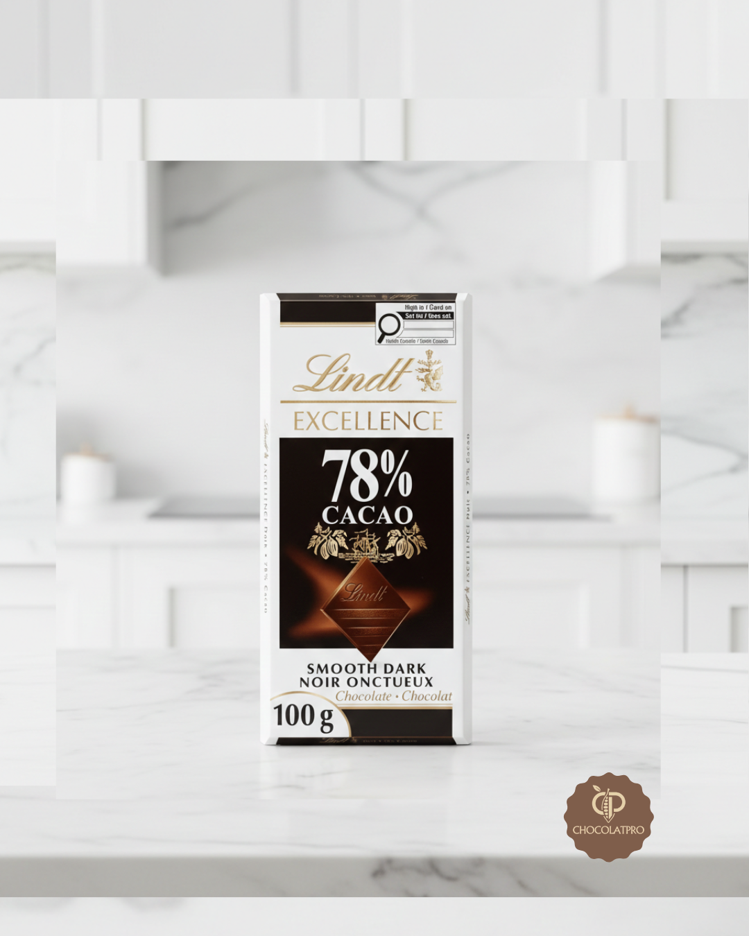 Barre Chocolat noir Lindt EXCELLENCE à 78 % de cacao, 100g
