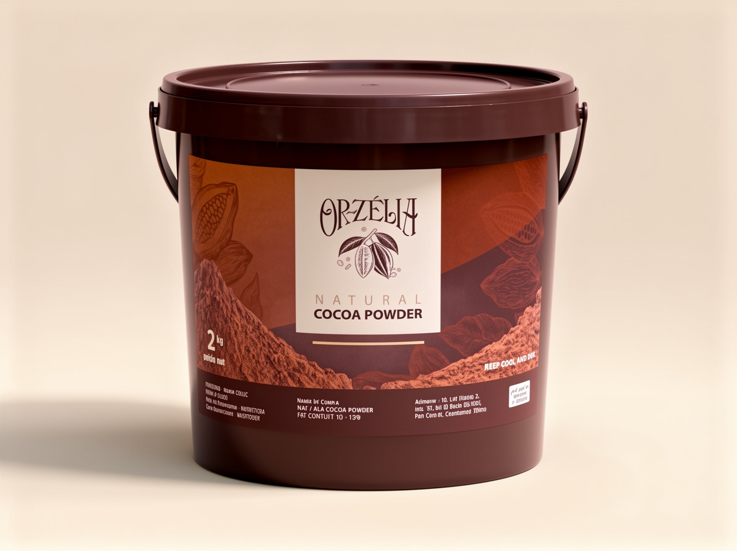 Cacao en poudre Orzelia 2kg est une sélection d'excellence issue des plantations ghanéennes réputées. Avec une teneur en matière grasse de 10-12%