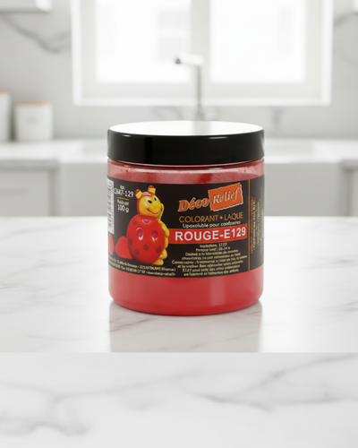 Colorant Alimentaire Liposoluble Rouge tomat Laque 100g deco relief