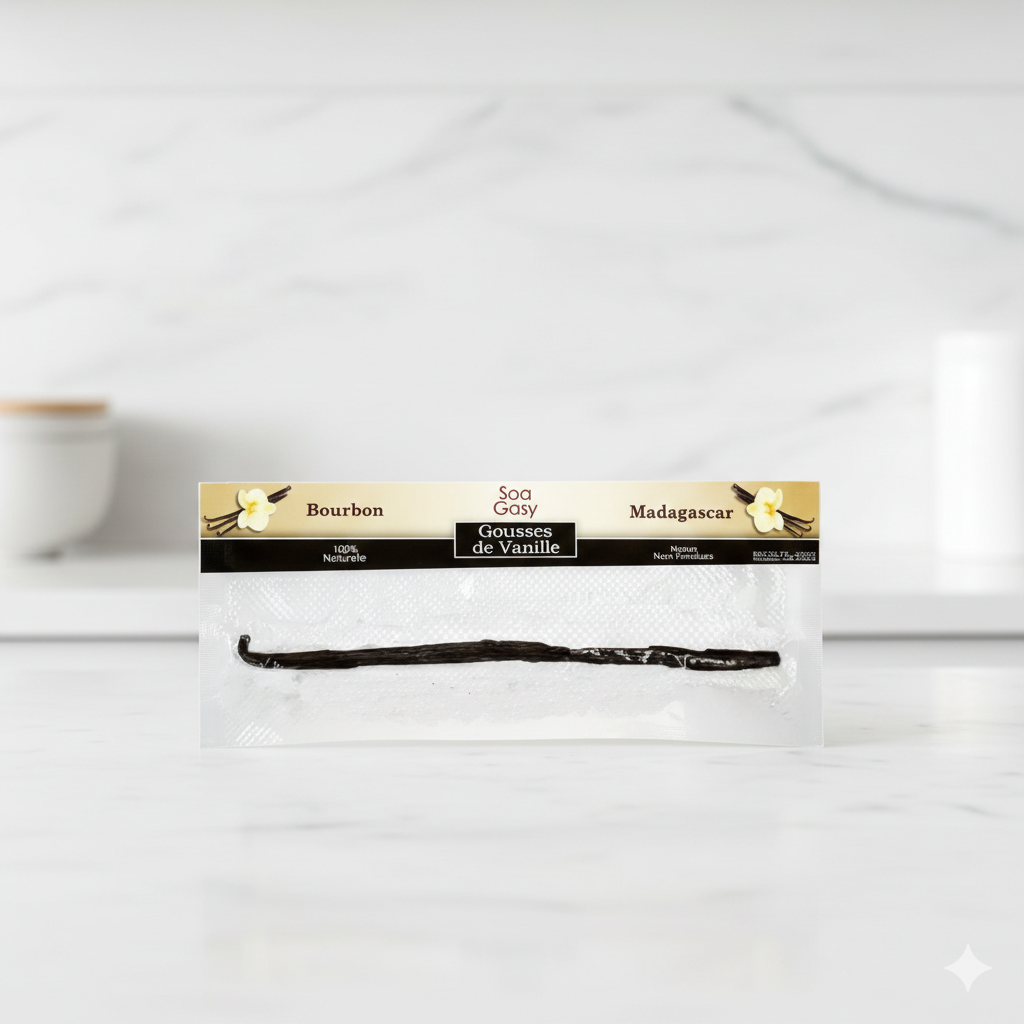 Gousse de vanille Bourbon de Madagascar 1 GOUSSE chocolatpro.com