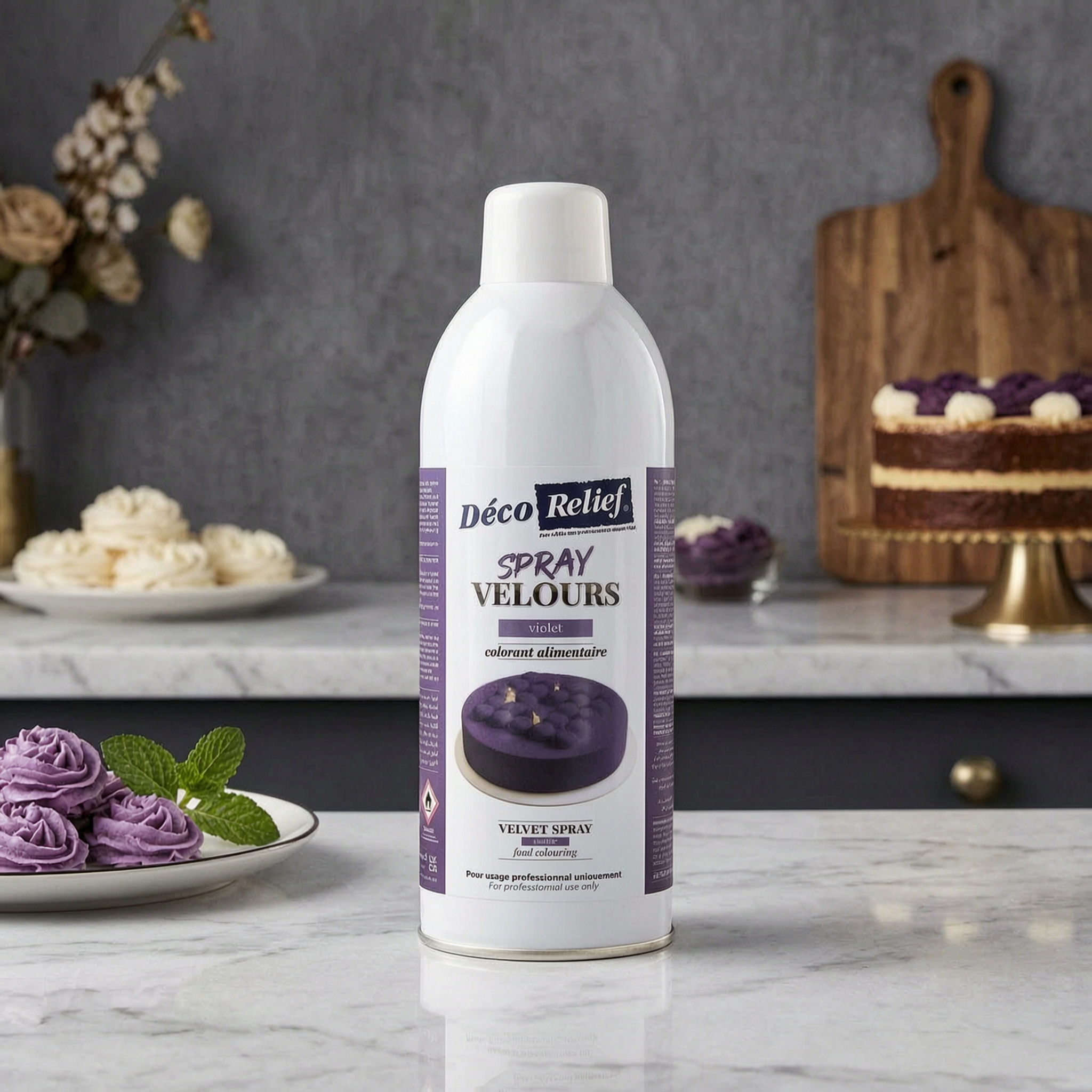Spray Velours Violet – Beurre de cacao – 400 ml