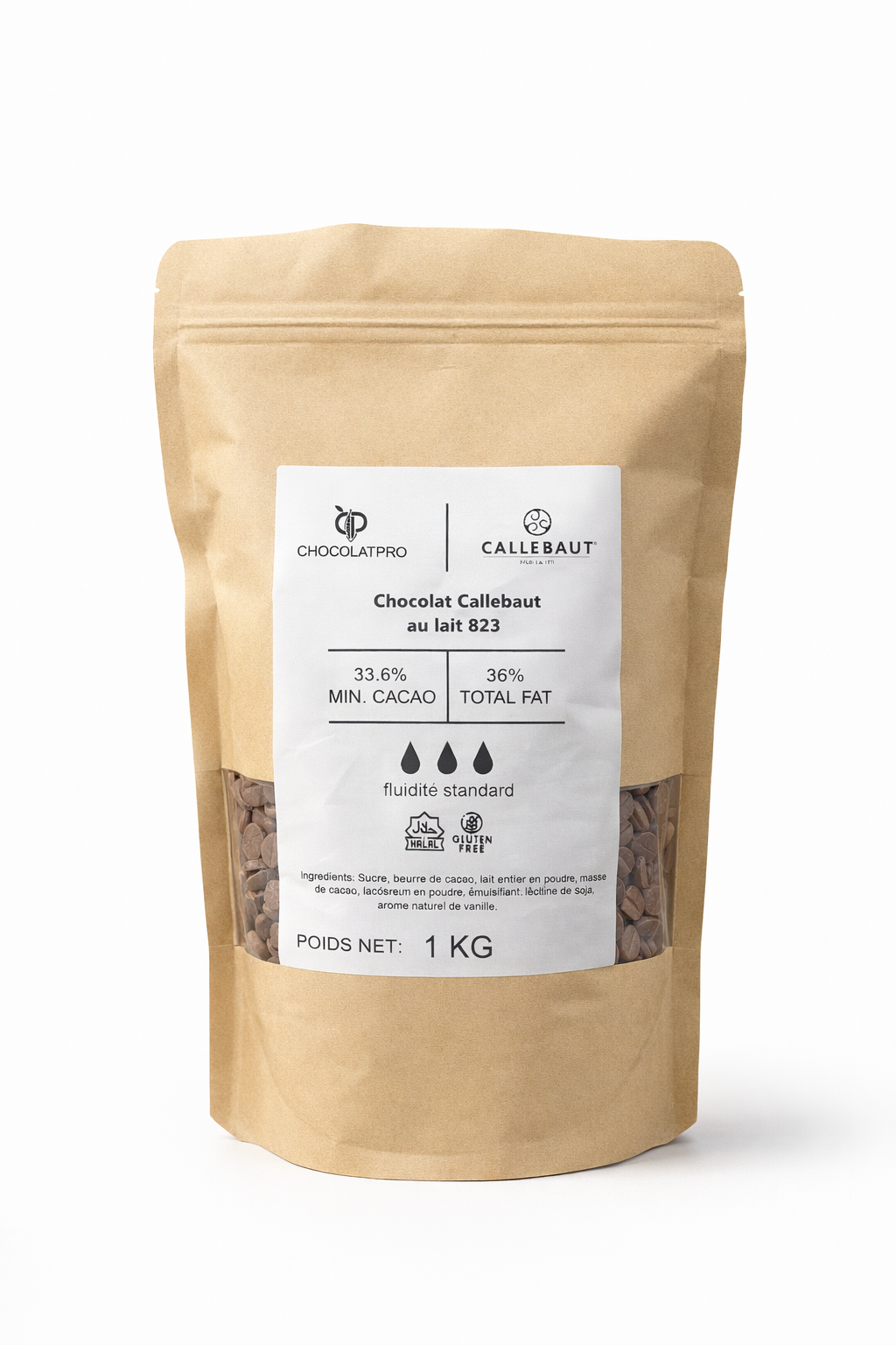 Callebaut chocolat au lait 823