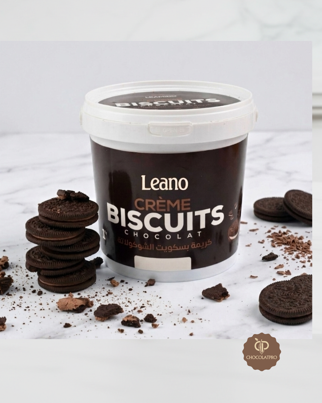 Crème Biscuit Chocolat 1KG Leano