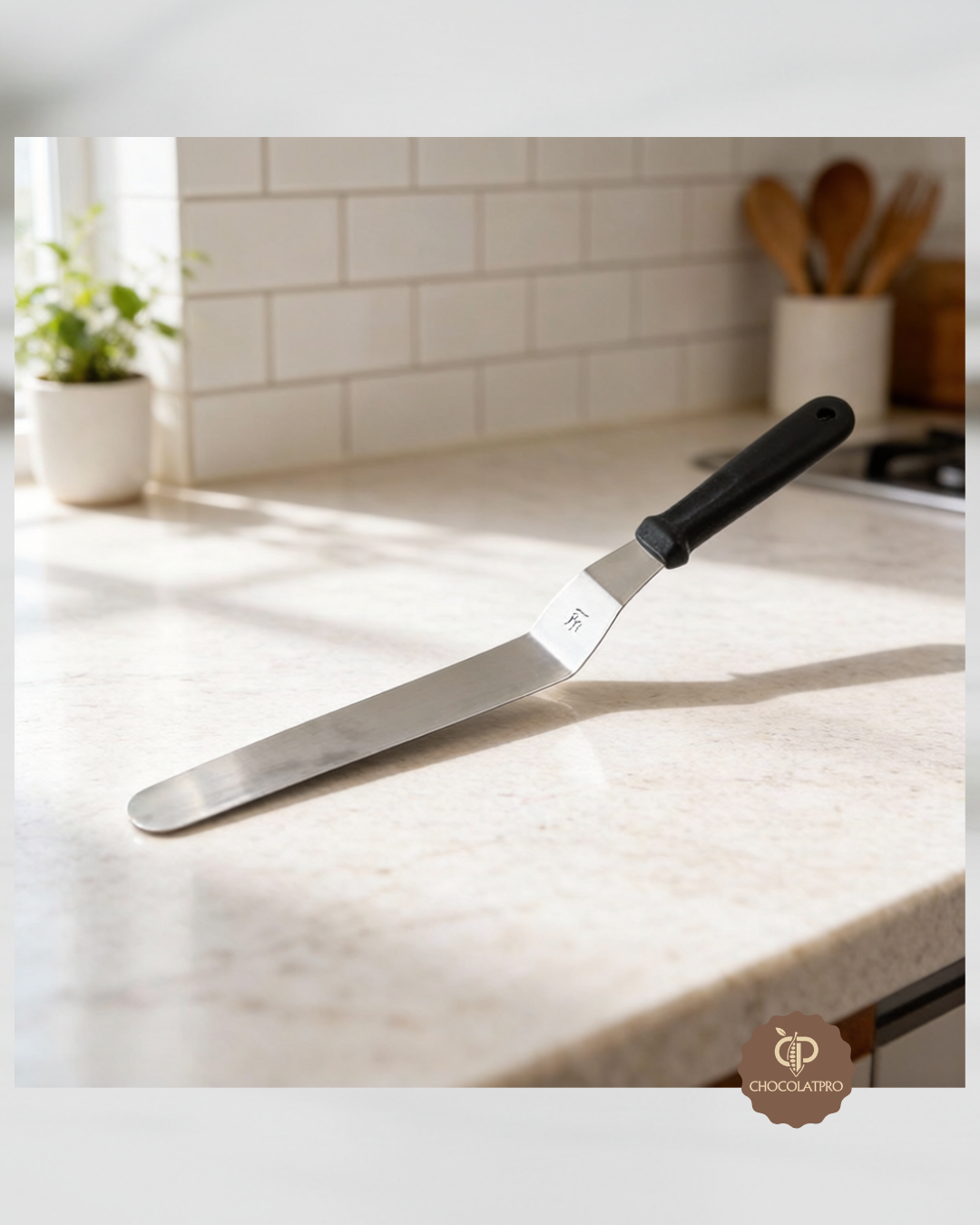 Spatule coudée en inox 33 cm - SILIKOMART