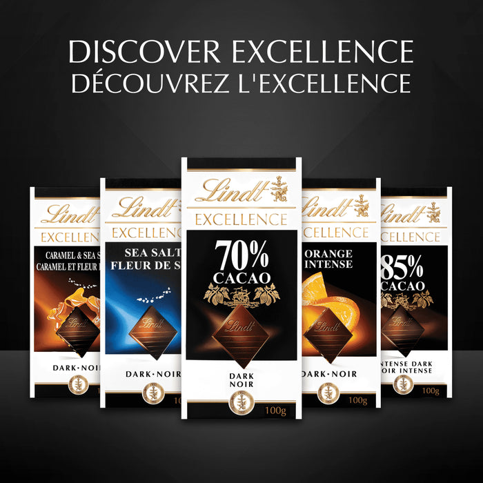 Barre Chocolat noir Lindt EXCELLENCE à 90 % de cacao, 100g