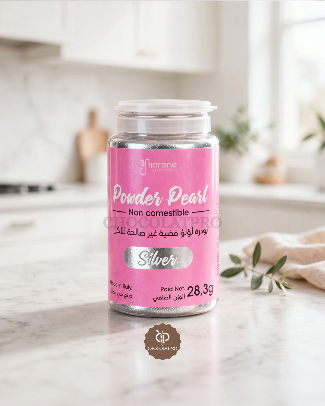 Poudre Nacrée Argentée 28,3g - Marone