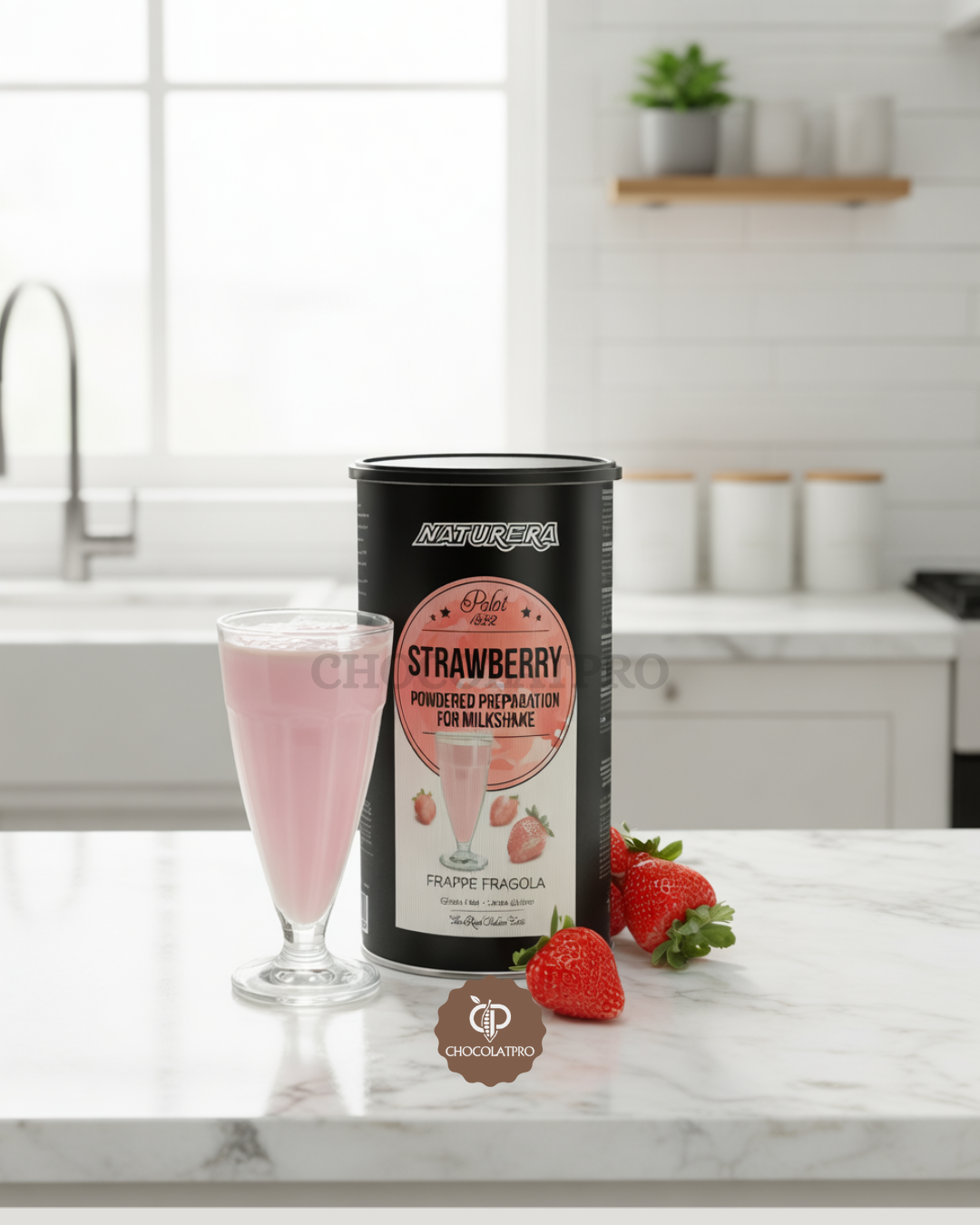 Préparations pour milkshakes Fraise 1kg - Polot 1882 Naturera