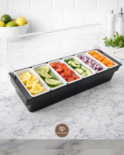 BOITE A CONDIMENTS A/COUVERCLE 6PCX450ML - Lacor