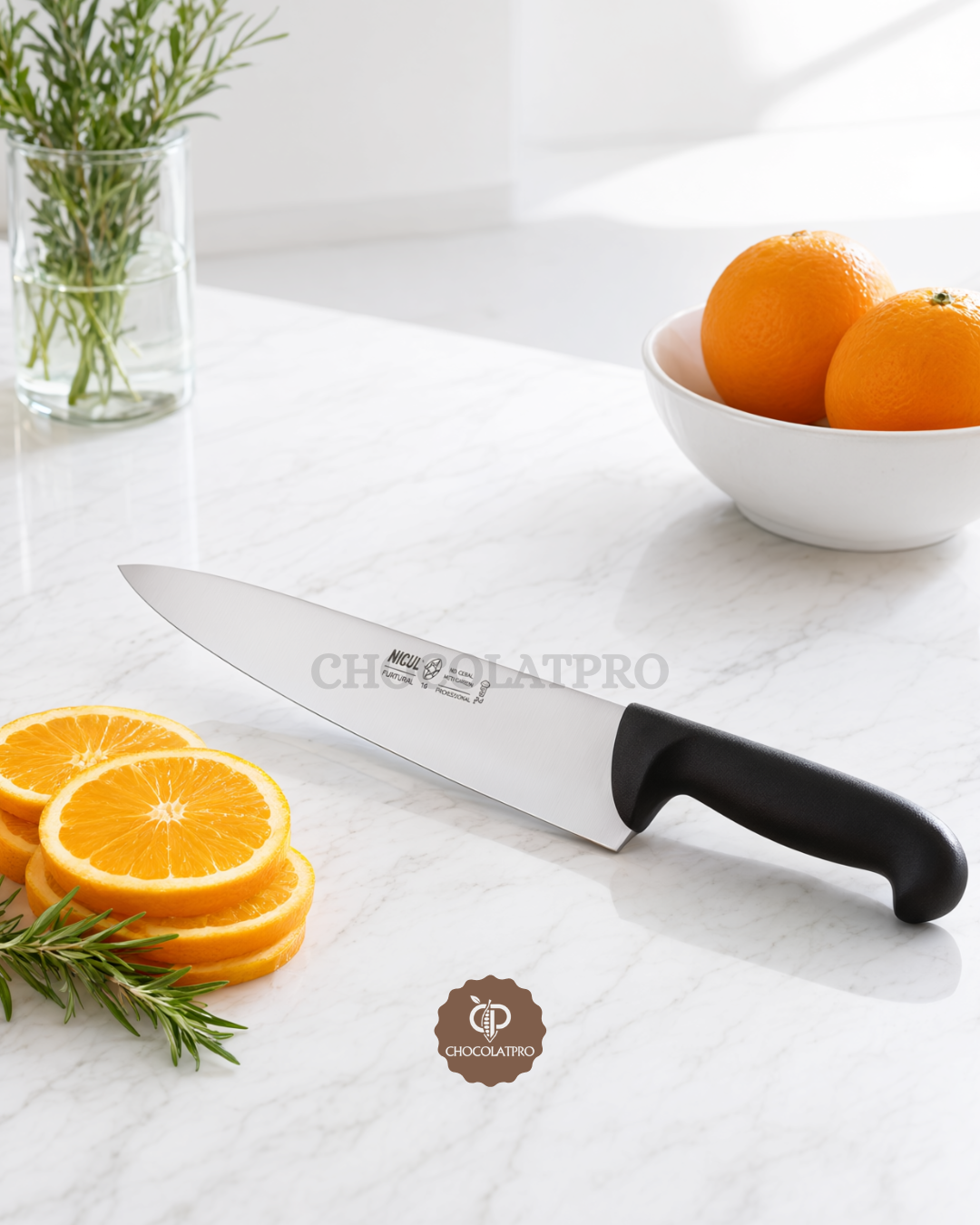 COUTEAU DE CHEF NOIR 30 CM - Nicul