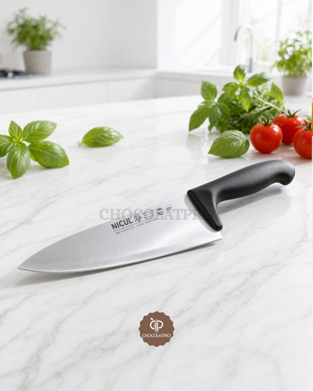 COUTEAU DE CHEF NOIR 25 CM - Nicul