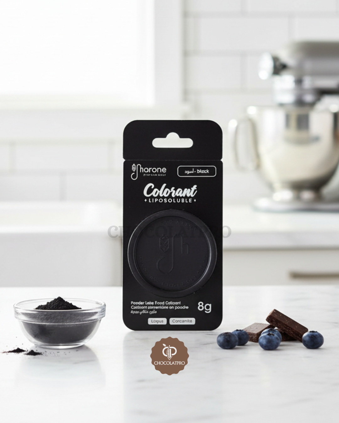 Colorant Alimentaire Liposoluble Laque Noir 8g - Marone