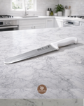 Couteau a pain et patisserie ondule manche blanc 25cm - Nicul