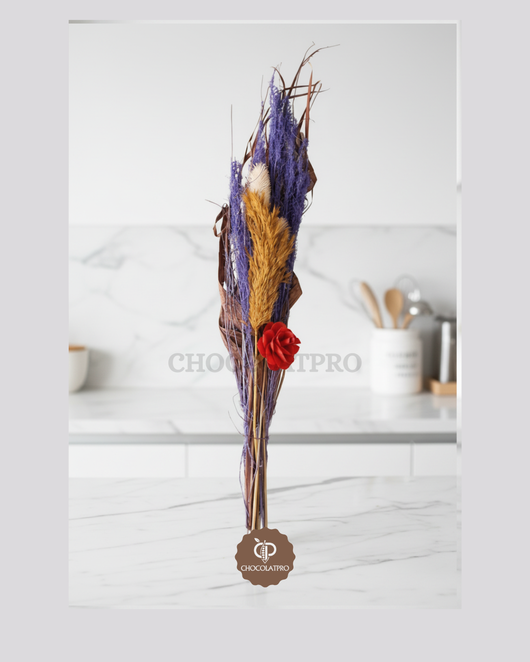 Bleu et rouge – Bouquet Artisanal Bleu & Rouge - Marone