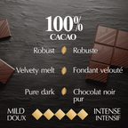Barre Chocolat noir Lindt EXCELLENCE à 100 % de cacao, 50g