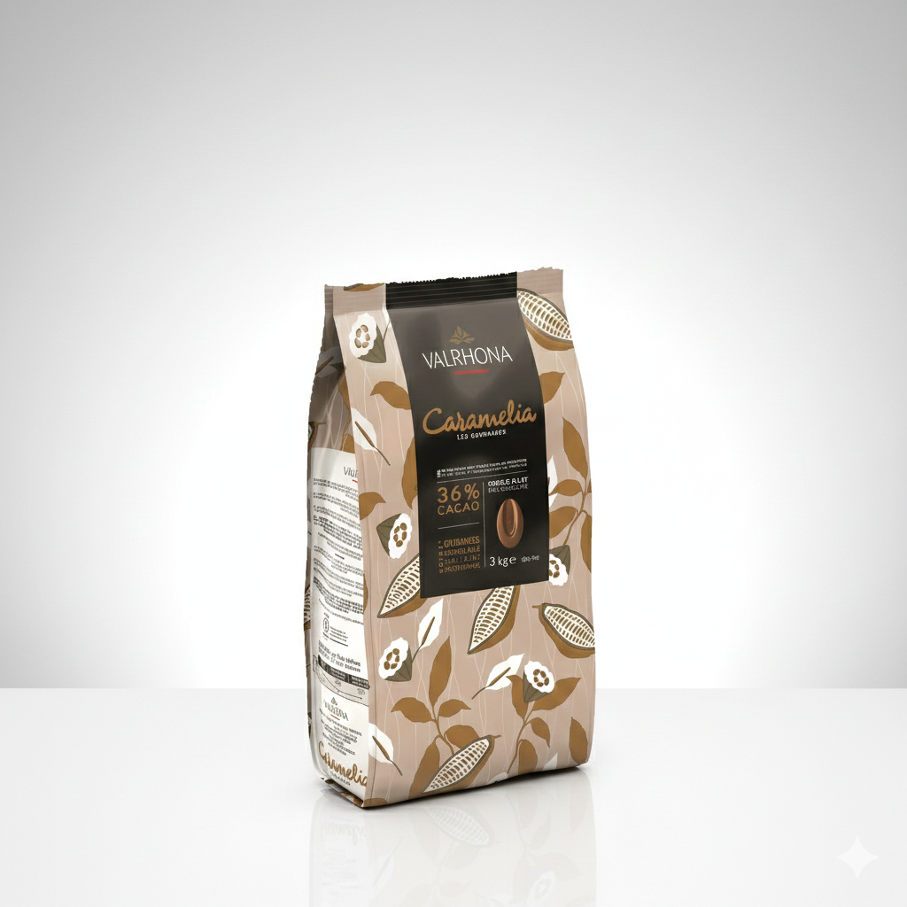 Valrhona chocolate packaging on a white background